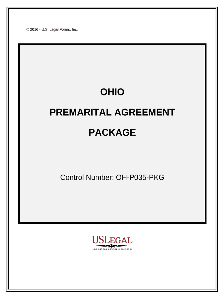 Premarital Agreements Package Ohio  Form