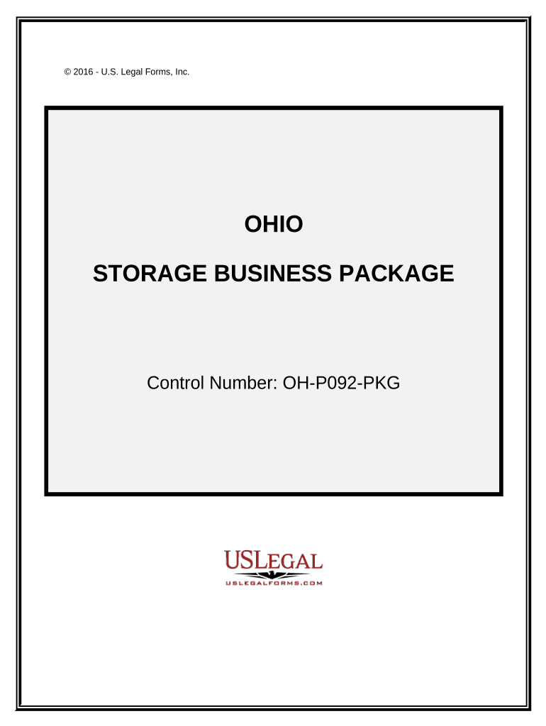 Storage Business Package Ohio  Form
