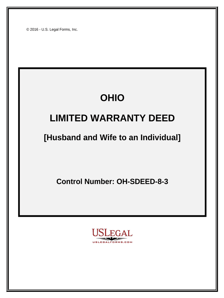 Limited Warranty Deed for Husband and Wife to an Individual Ohio  Form