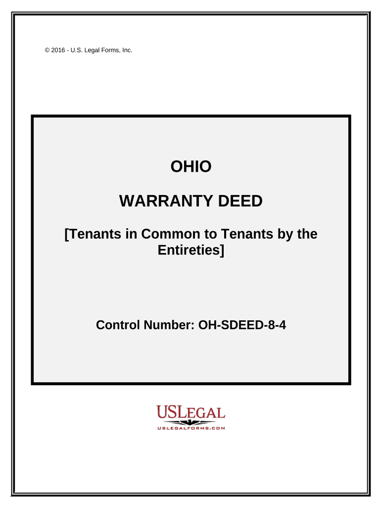 Warranty Deed for Husband and Wife to Husband and Wife Ohio  Form