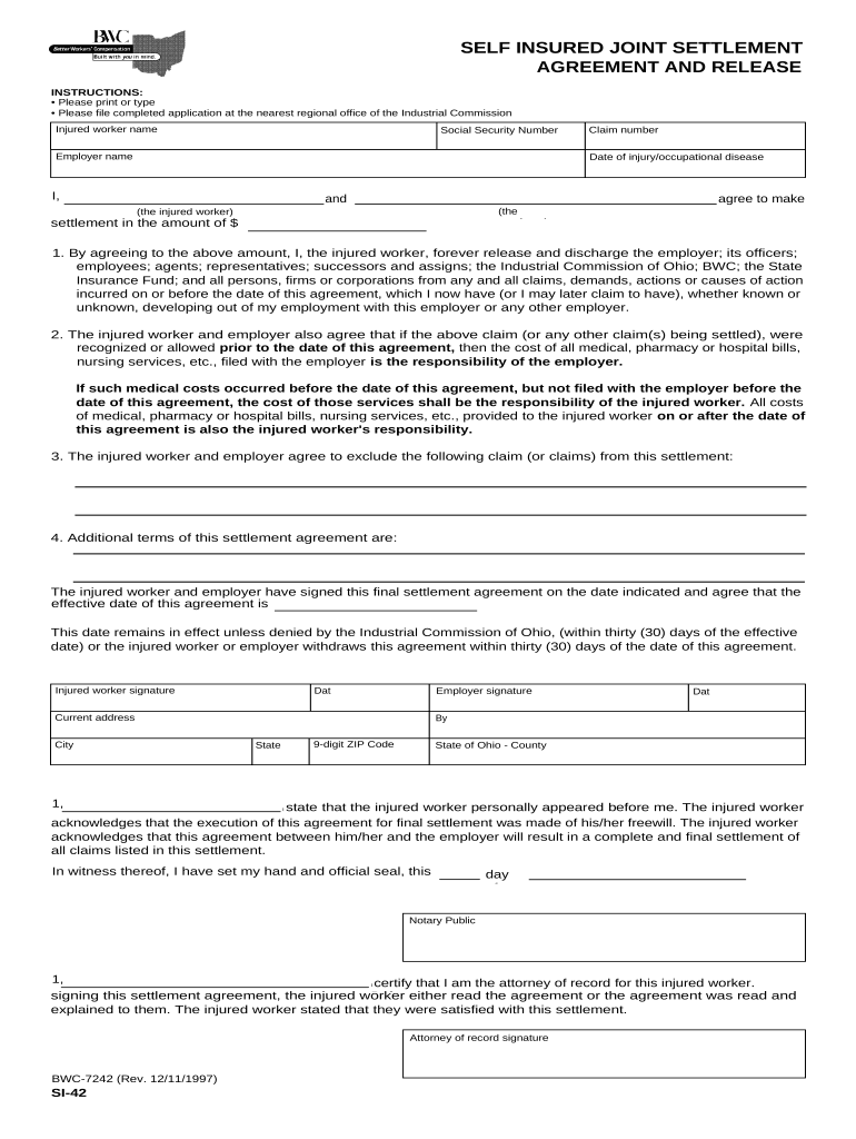 Ohio Workers Form