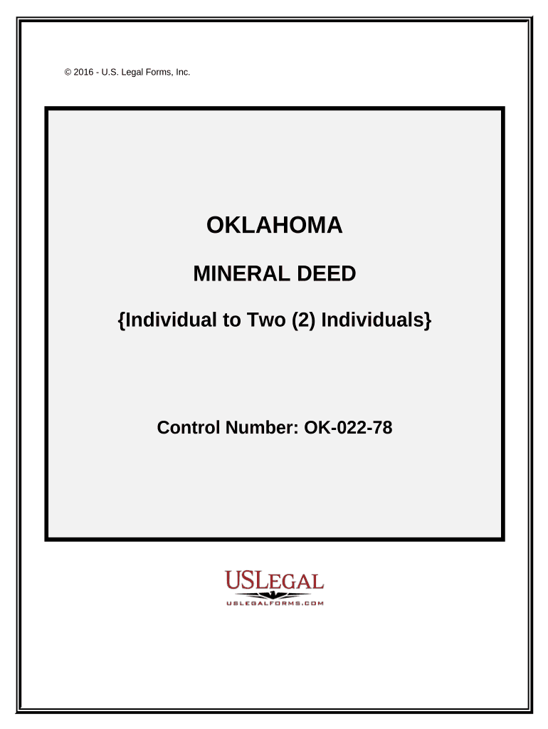 Oklahoma Mineral Deed  Form