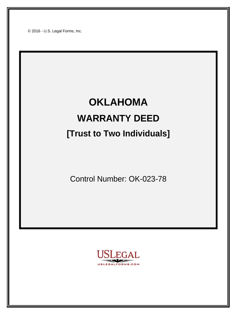 Oklahoma Warranty Deed  Form