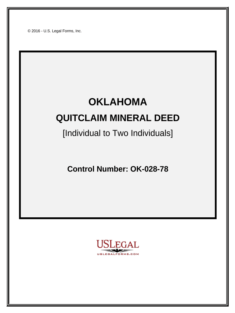 Quitclaim Mineral Deed  Form