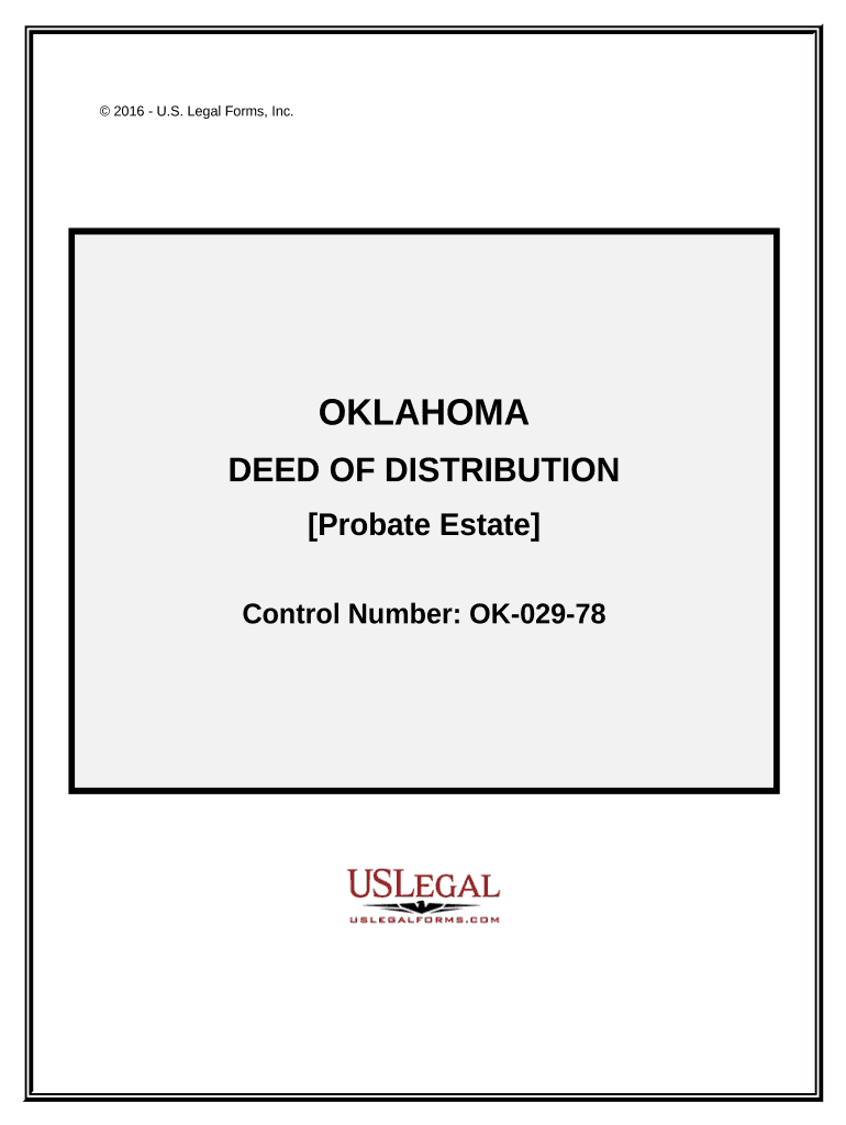 Deed of Distribution Oklahoma  Form