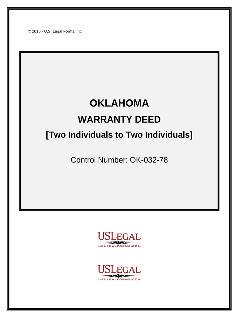 Oklahoma Warranty Deed  Form