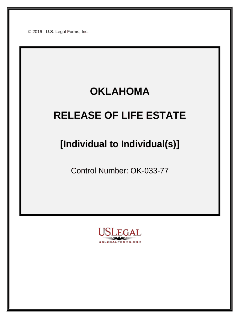 Oklahoma Life Estate  Form