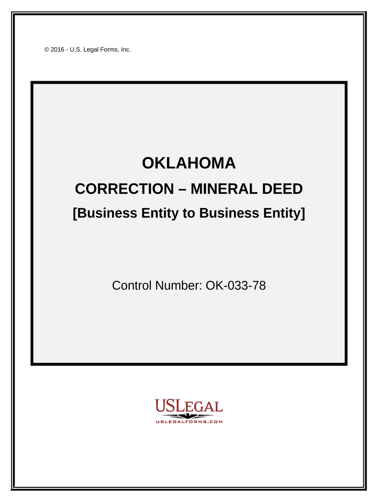 Fill and Sign the Oklahoma Mineral Deed Form