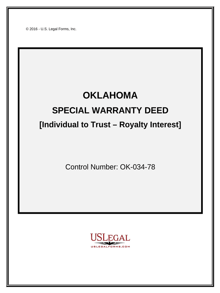 Oklahoma Warranty Deed  Form