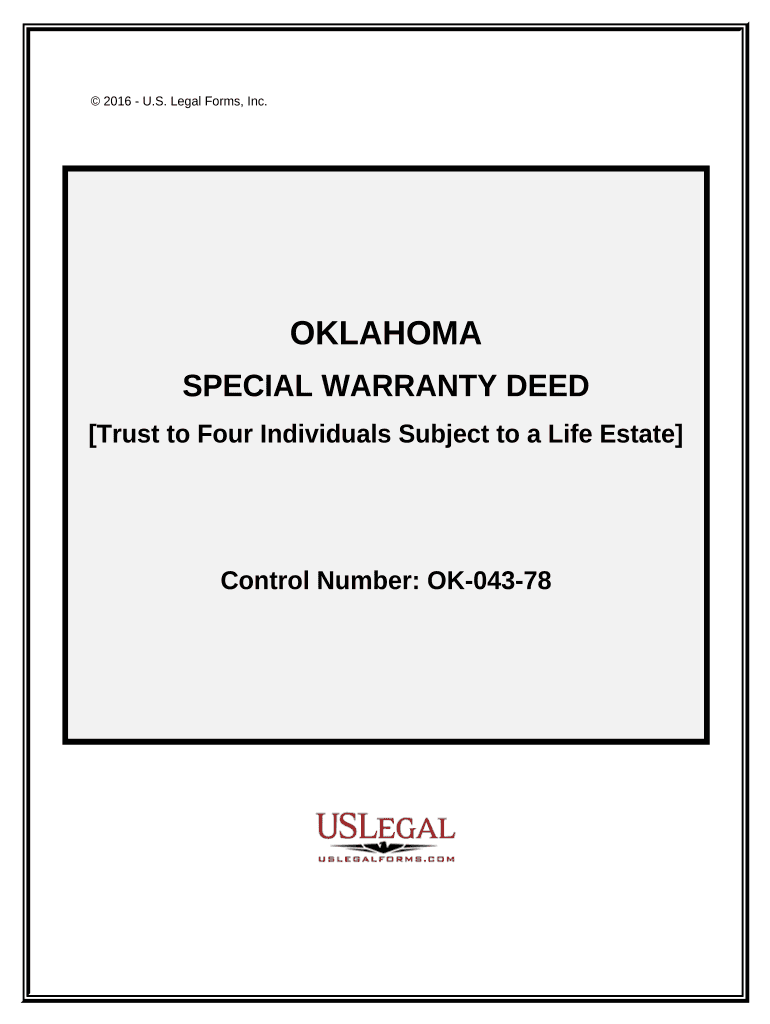 Oklahoma Special Warranty Deed Form