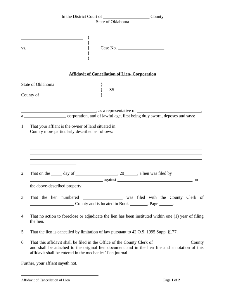 Title 82 Waters and Water Rights Oklahoma Code Form