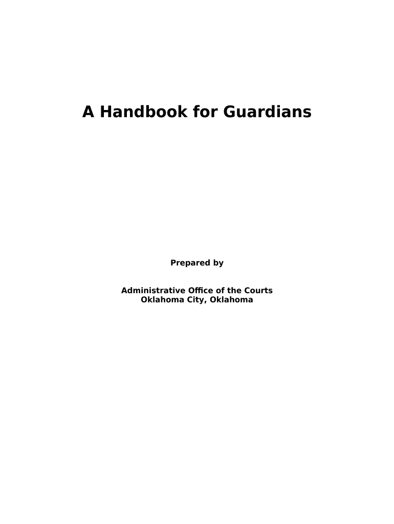 Guardianship Handbook Oklahoma  Form