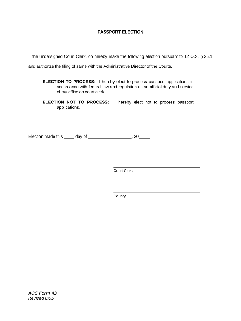 Oklahoma Privacy Form