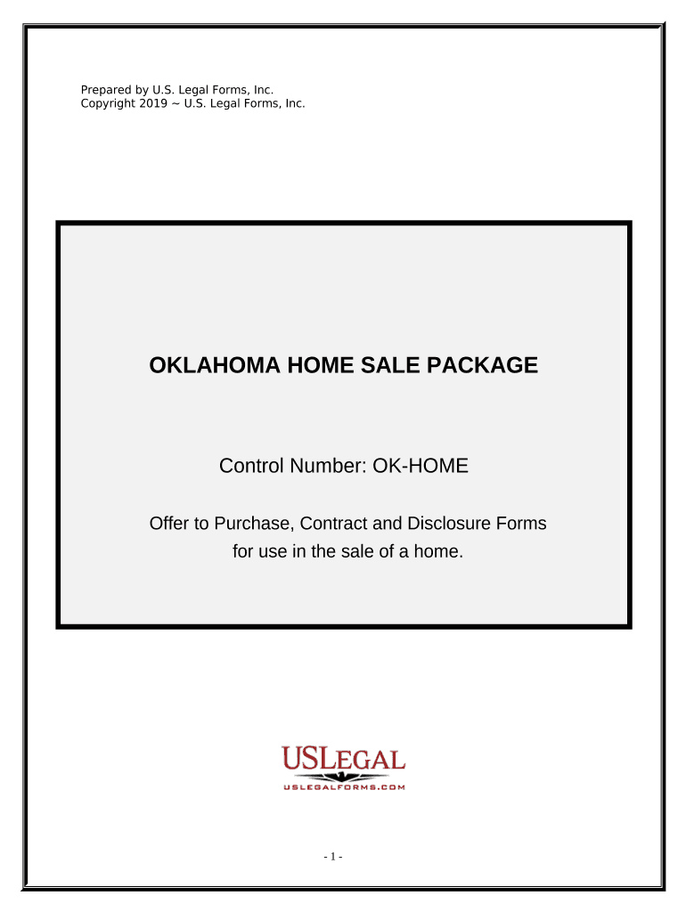 Real Estate Home Sales Package with Offer to Purchase, Contract of Sale, Disclosure Statements and More for Residential House Ok  Form