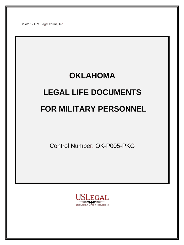 Essential Legal Life Documents for Military Personnel Oklahoma  Form