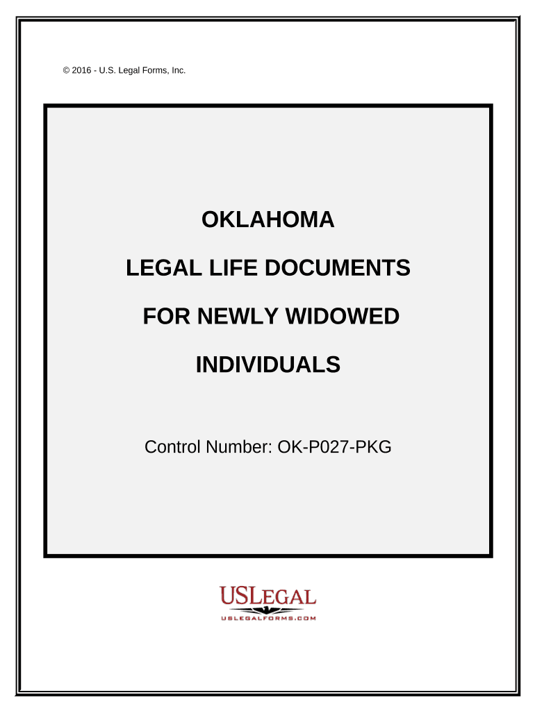 Newly Widowed Individuals Package Oklahoma  Form