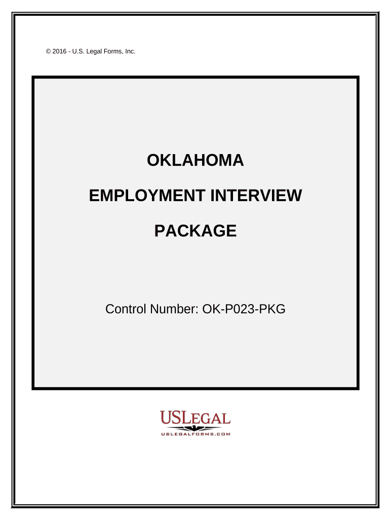 Employment Interview Package Oklahoma  Form