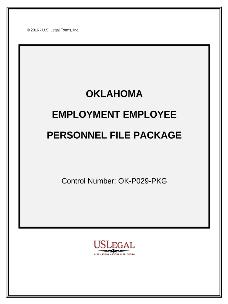 Employment Employee Personnel File Package Oklahoma  Form