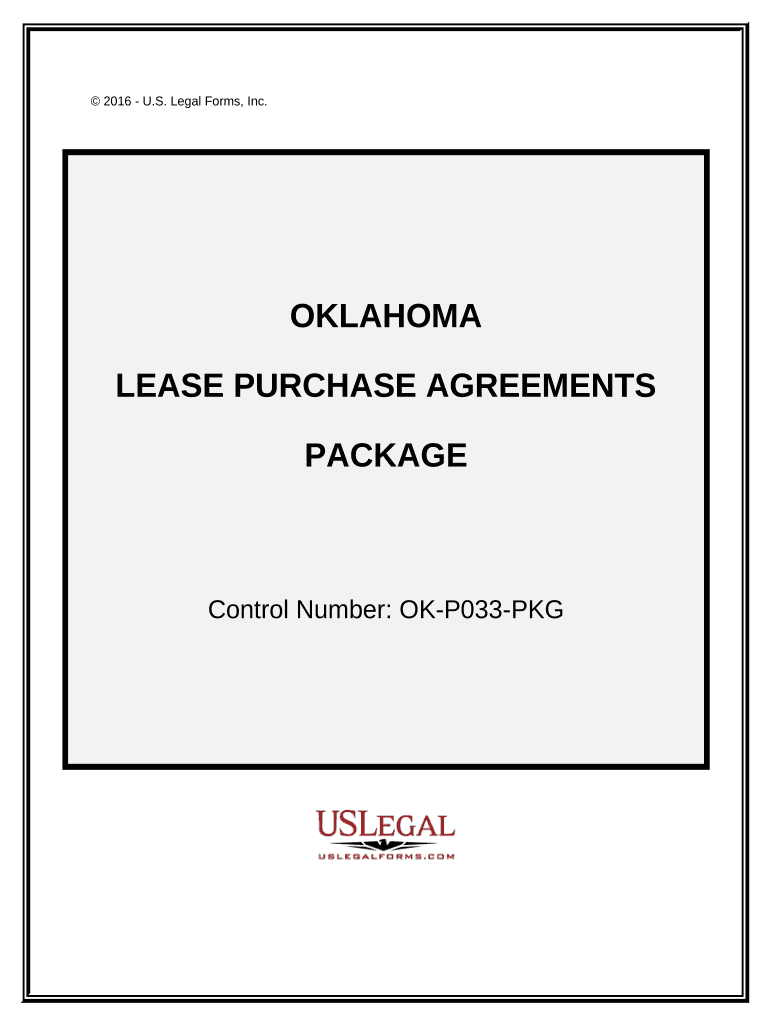 Lease Purchase Agreements Package Oklahoma  Form