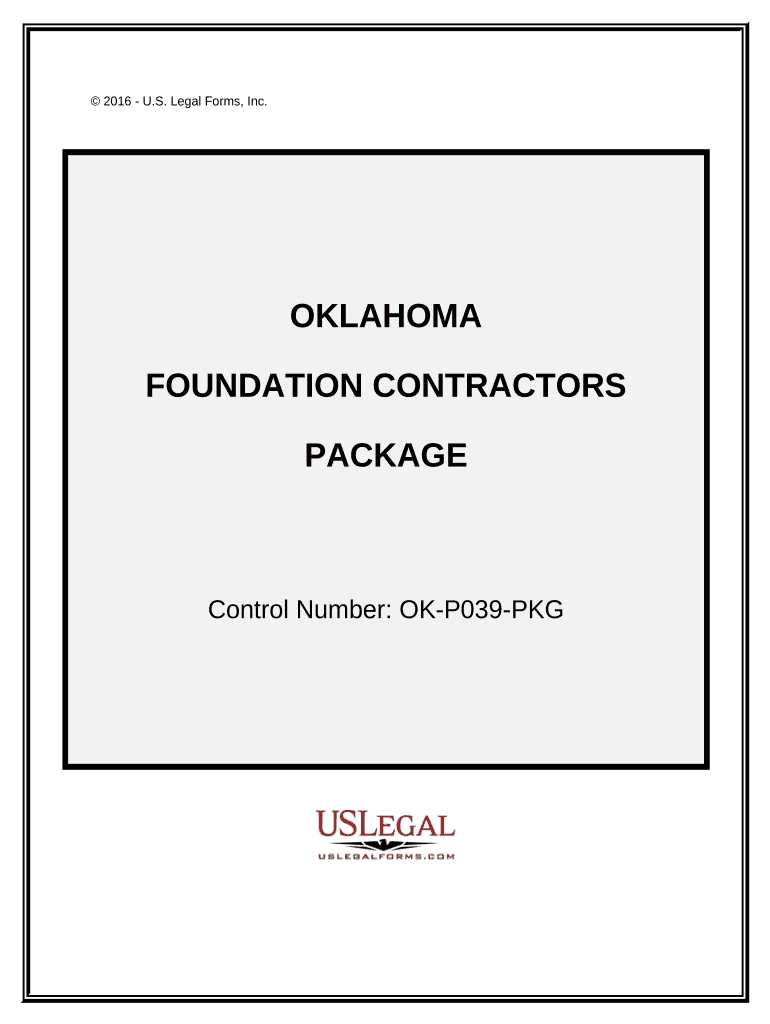 Foundation Contractor Package Oklahoma  Form