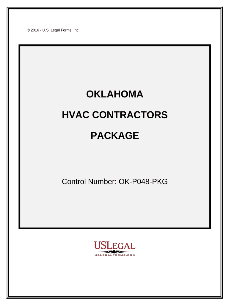 HVAC Contractor Package Oklahoma  Form