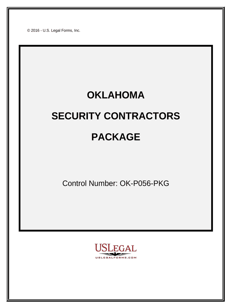 Security Contractor Package Oklahoma  Form