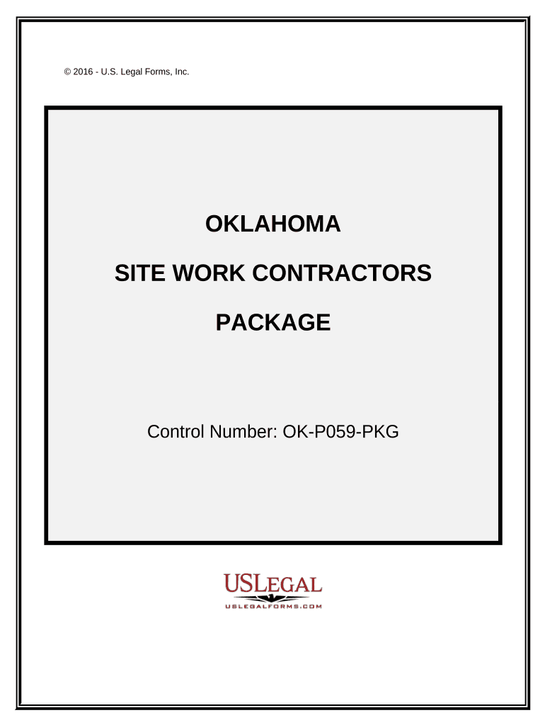 Site Work Contractor Package Oklahoma  Form