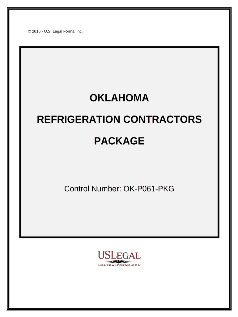 Refrigeration Contractor Package Oklahoma  Form
