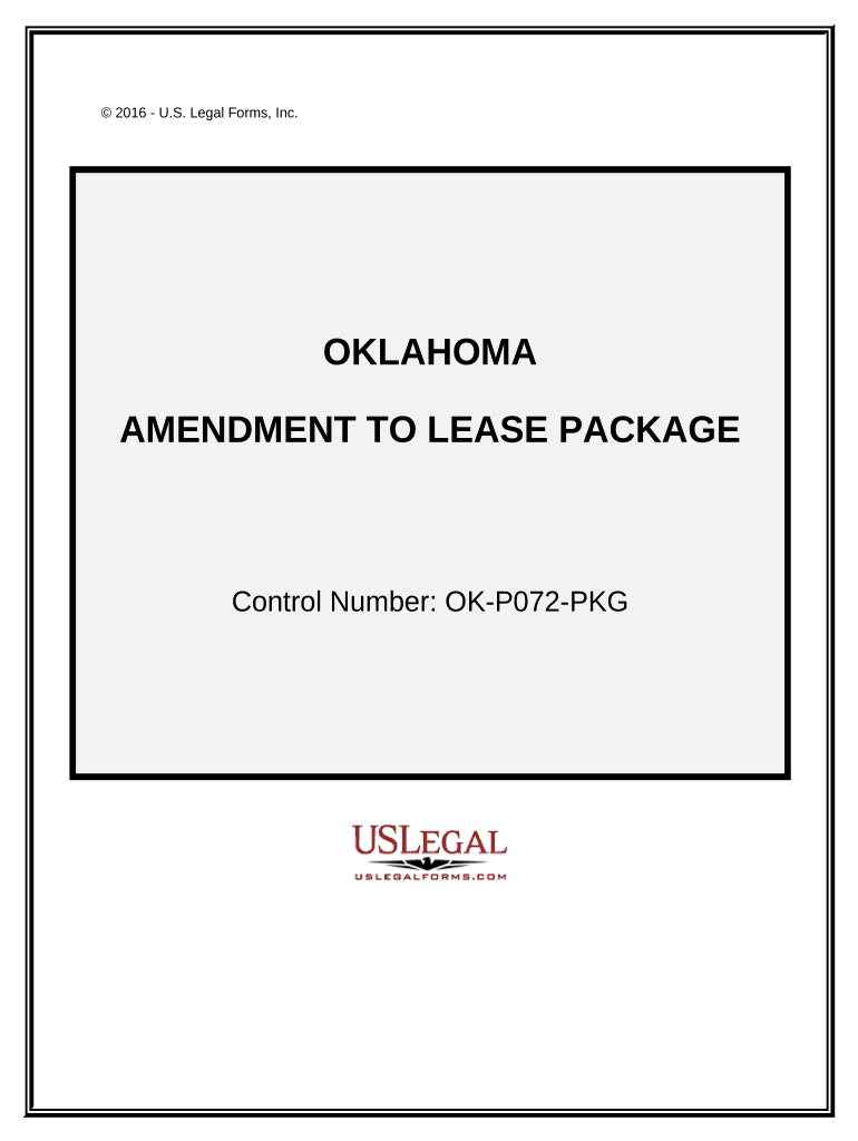 Amendment of Lease Package Oklahoma  Form