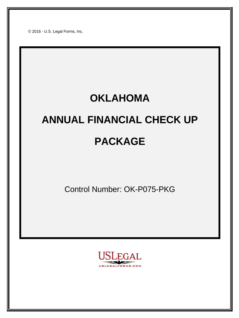 Annual Financial Checkup Package Oklahoma  Form