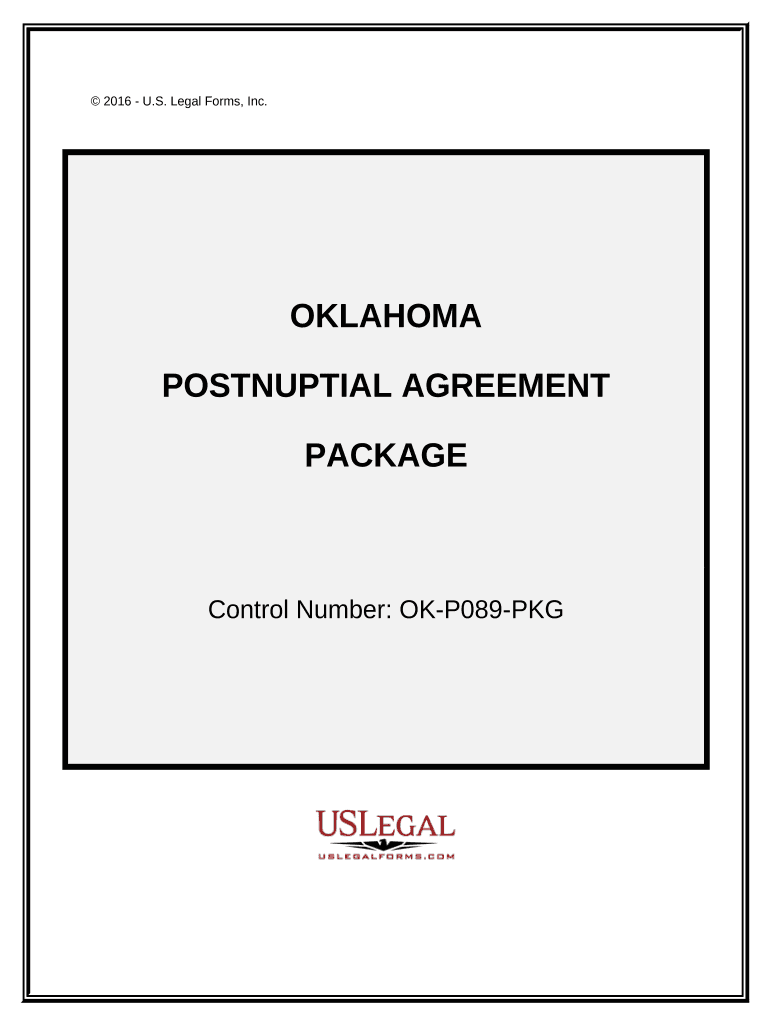 Postnuptial Agreements Package Oklahoma  Form