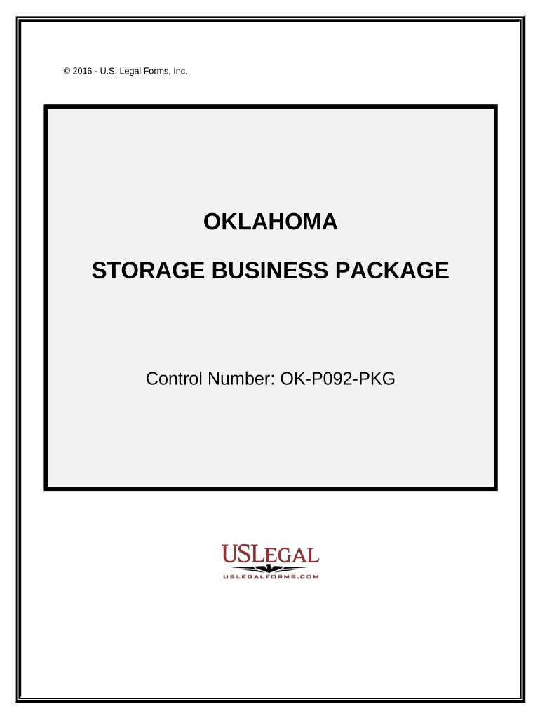 Storage Business Package Oklahoma  Form