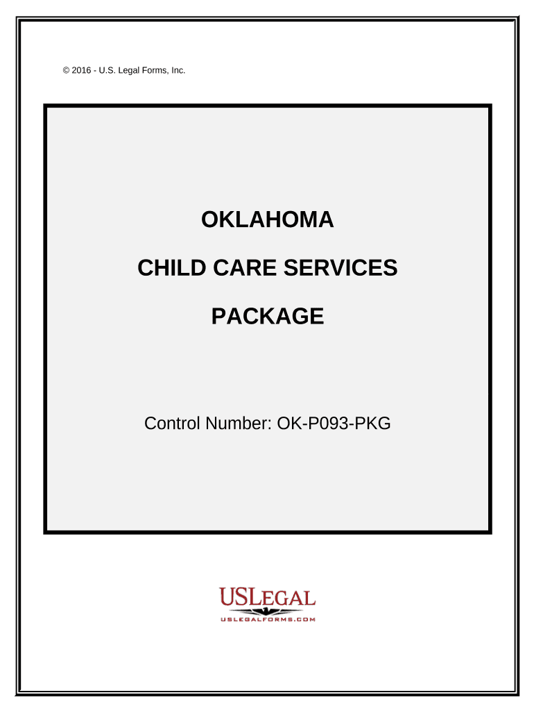 Child Care Services Package Oklahoma  Form