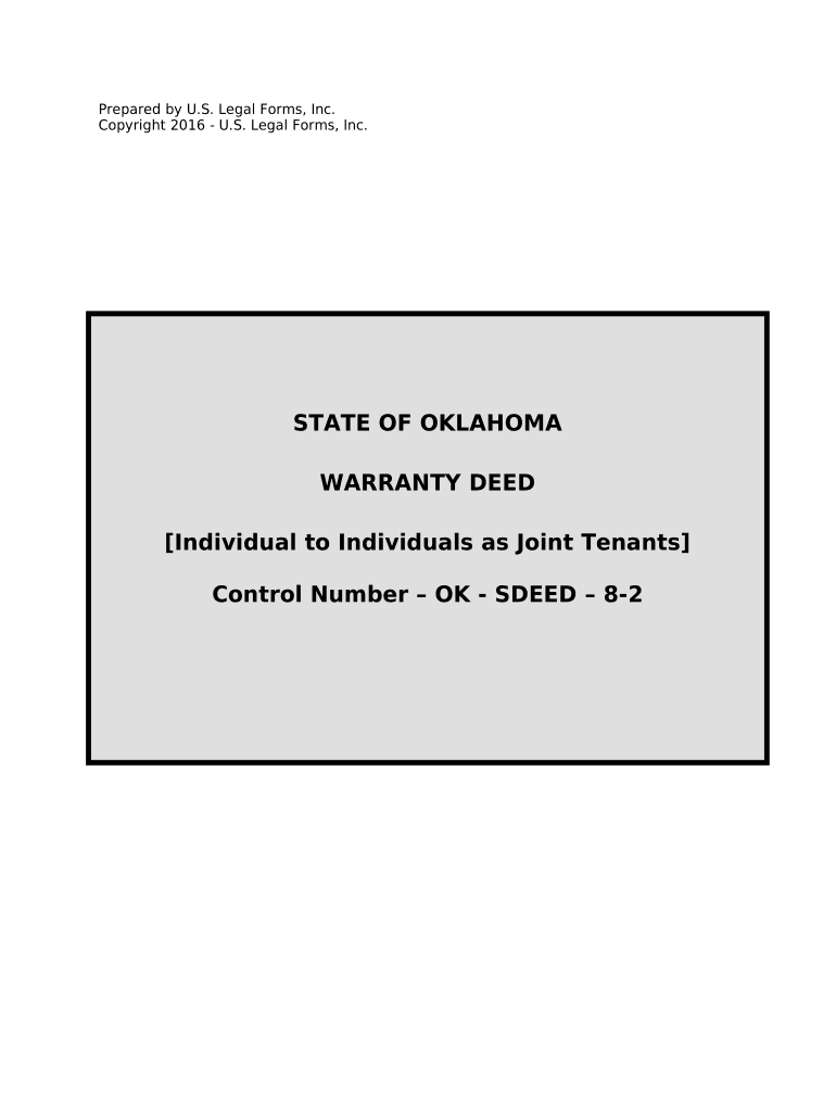Oklahoma Warranty Deed  Form