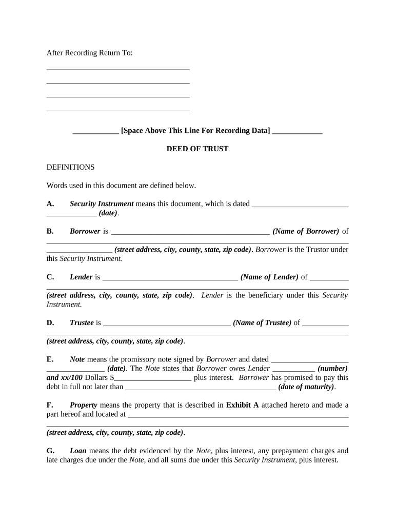 Oregon Deed Trust  Form