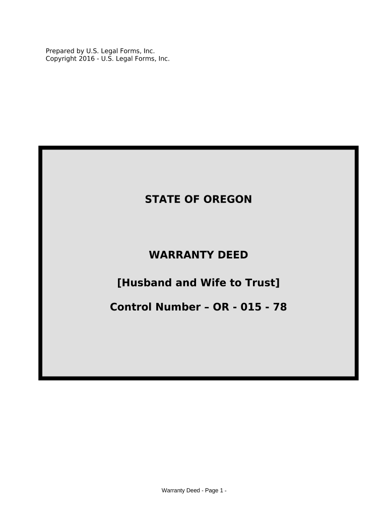 Oregon Warranty  Form