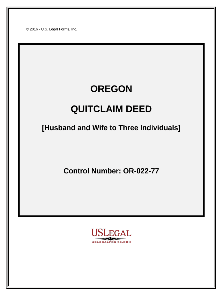 Oregon Quitclaim Deed  Form