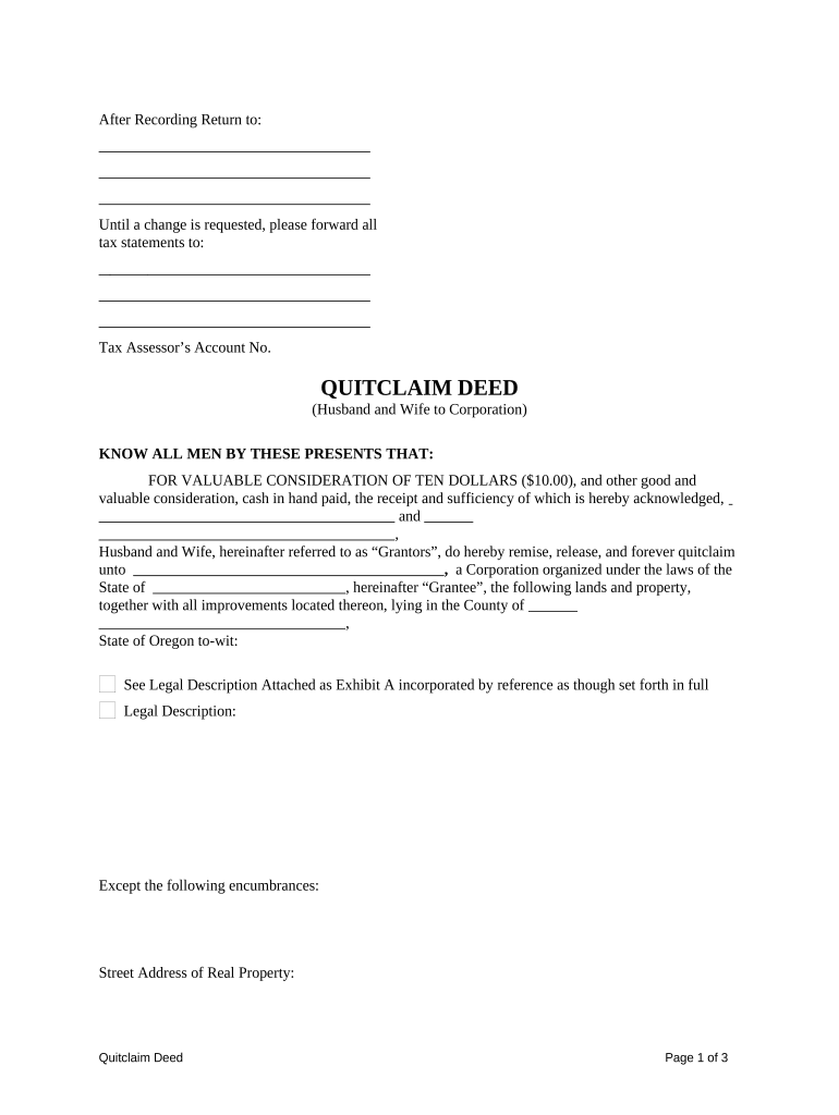 Husband Wife Corporation  Form