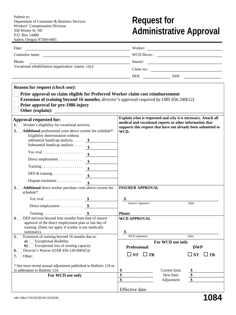 Oregon Request  Form