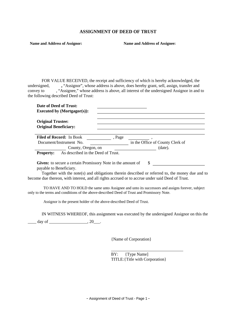 Oregon Holder  Form