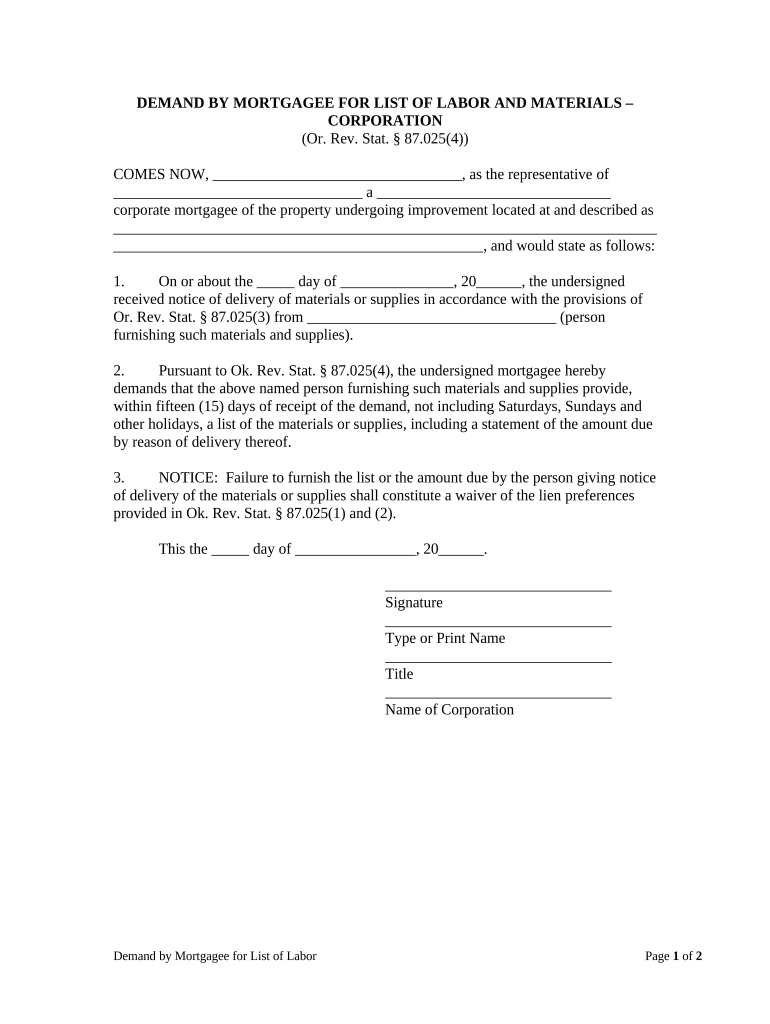 List Labor  Form