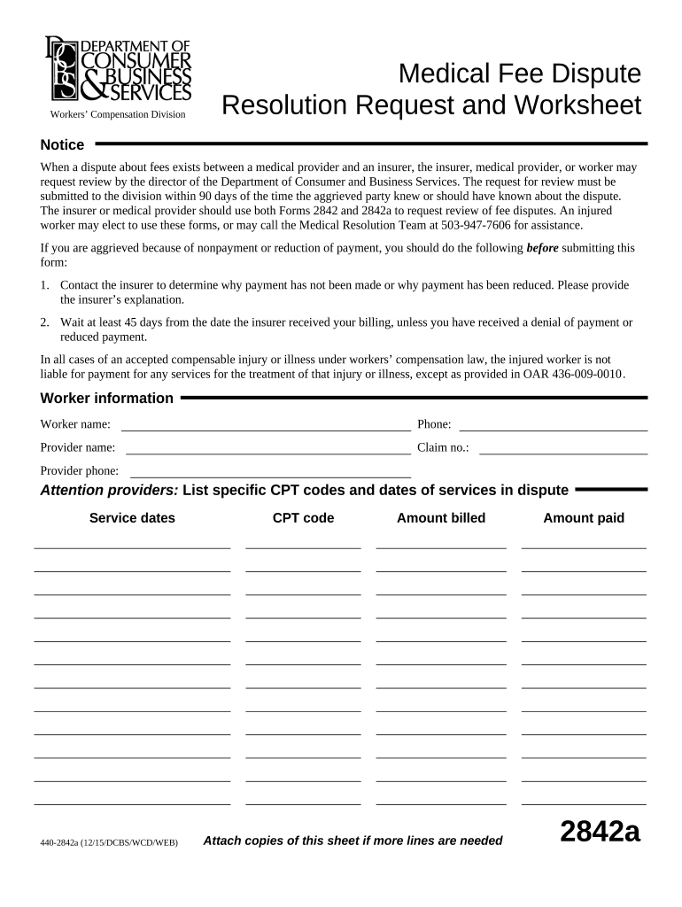 Fee Dispute Resolution  Form