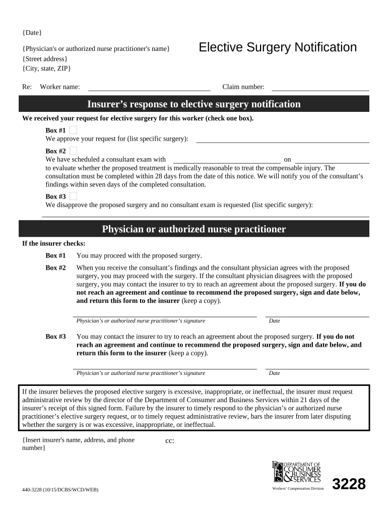 Oregon Elective  Form