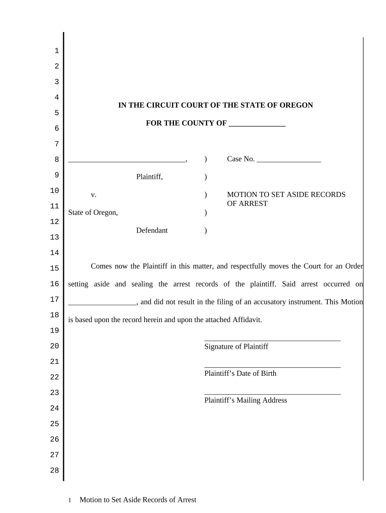 Charges Being Filed  Form