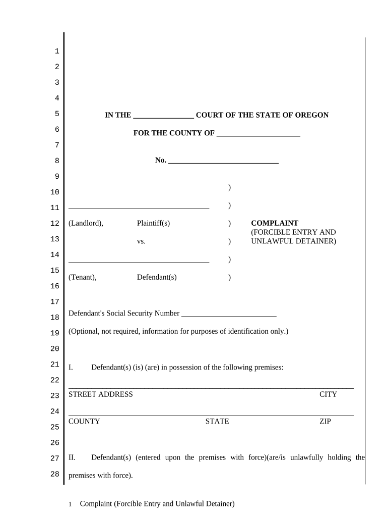 Oregon Detainer  Form