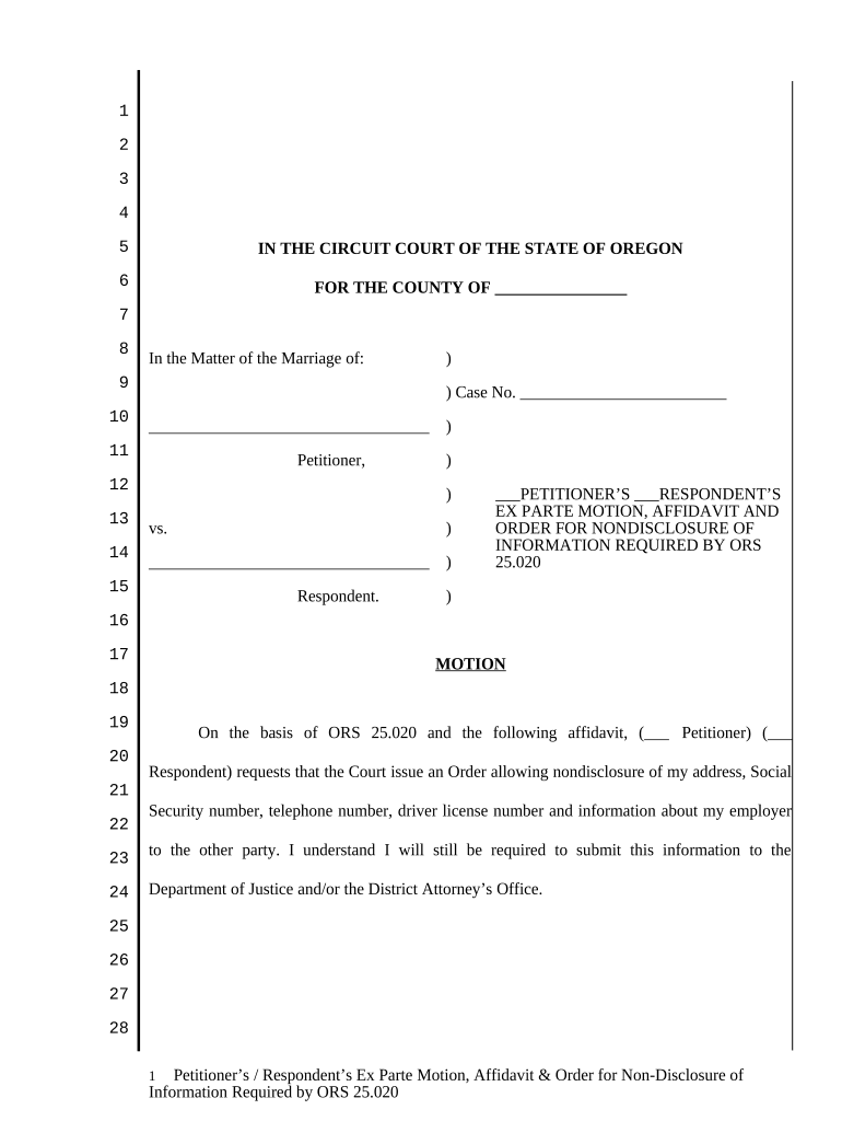 Ex Parte Information