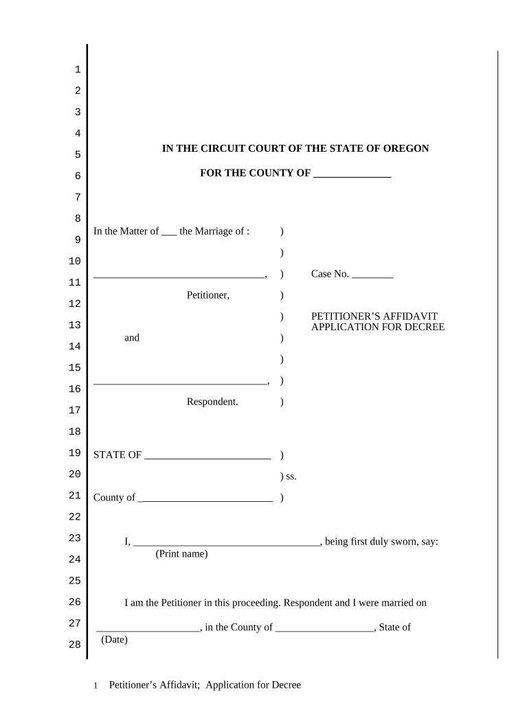 Petitioner Application  Form