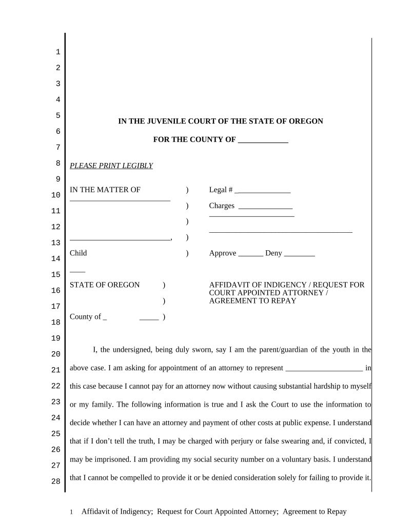 Court Appointed  Form