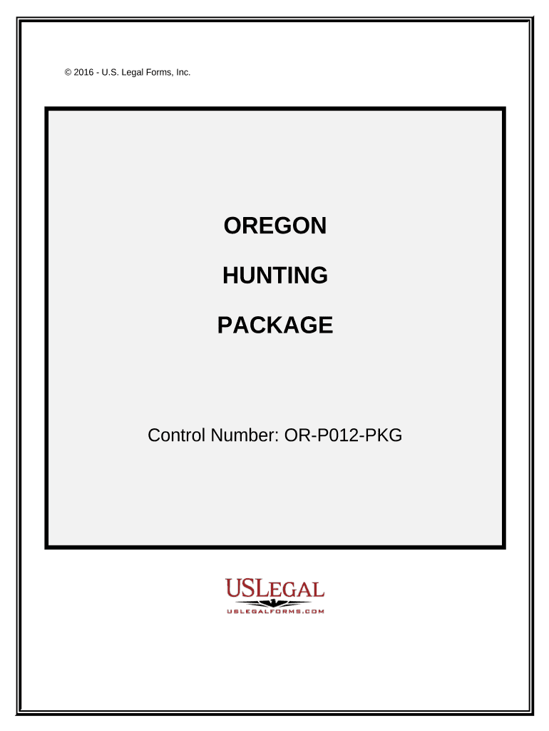 Hunting Forms Package Oregon