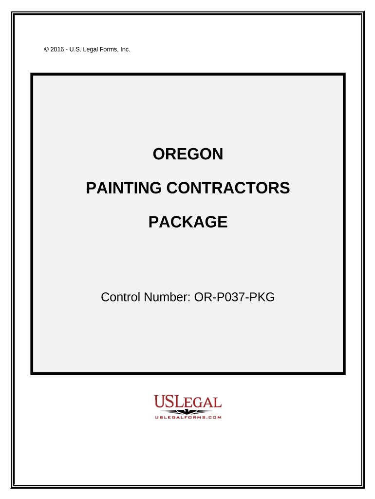 Painting Contractor Package Oregon  Form